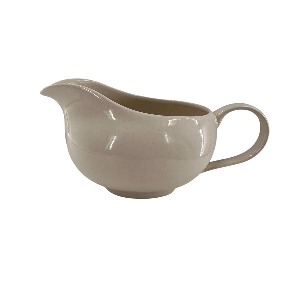Vintage Pier 1 Ceramic Cream Pitcher Beige Glaze Gravy Sauce Ivory Farmhouse‎